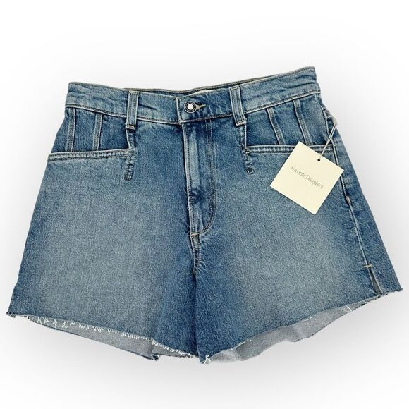 Favorite Daughter NWT The Jordie Super High Waist Cutoff Denim Shorts size 24 - Picture 2 of 9